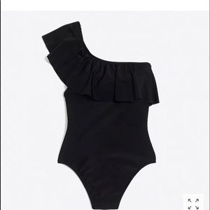 J. crew ruffle one shoulder bathing suit